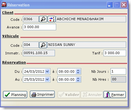 Reservation